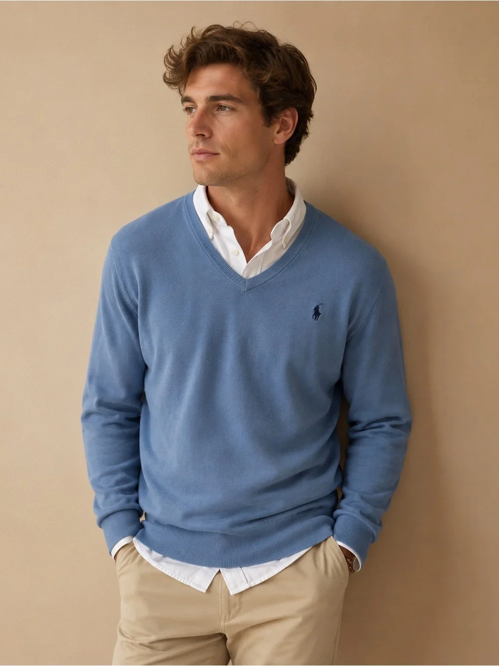 Ralph Lauren Blue Cotton Preppy Sweater